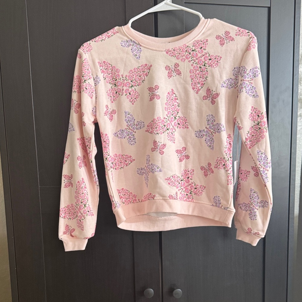 btween Pink and Purple Butterfly Sweater